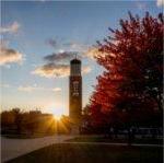 The Cook Carillon Tower at at sunrise.